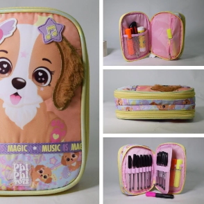 CARTUCHERA LIBRO 2 CIERRE PERRITO PHI PHI TOYS