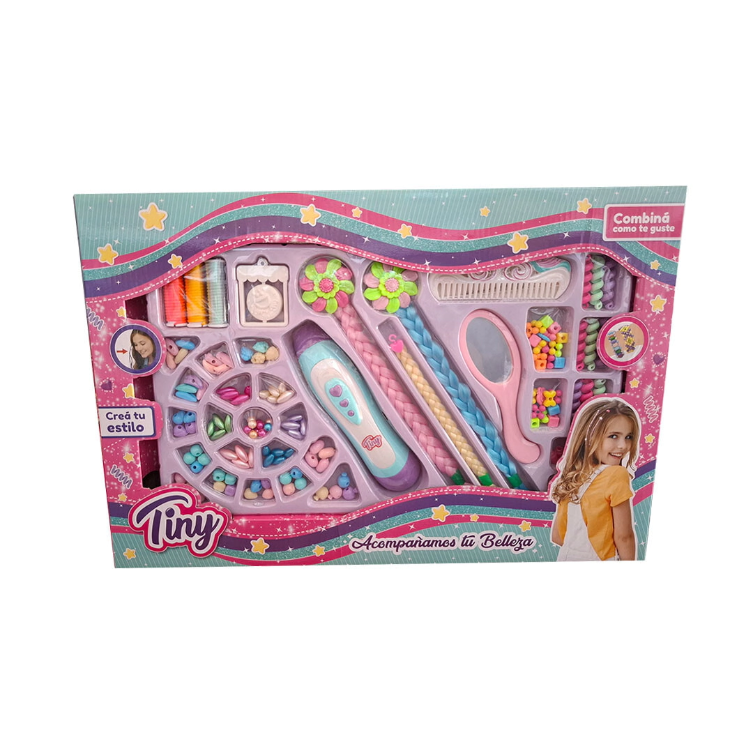 MAQUINA PARA HACER TRENZAS CON SET DE BIJOUTERIE 50x34x6 CM