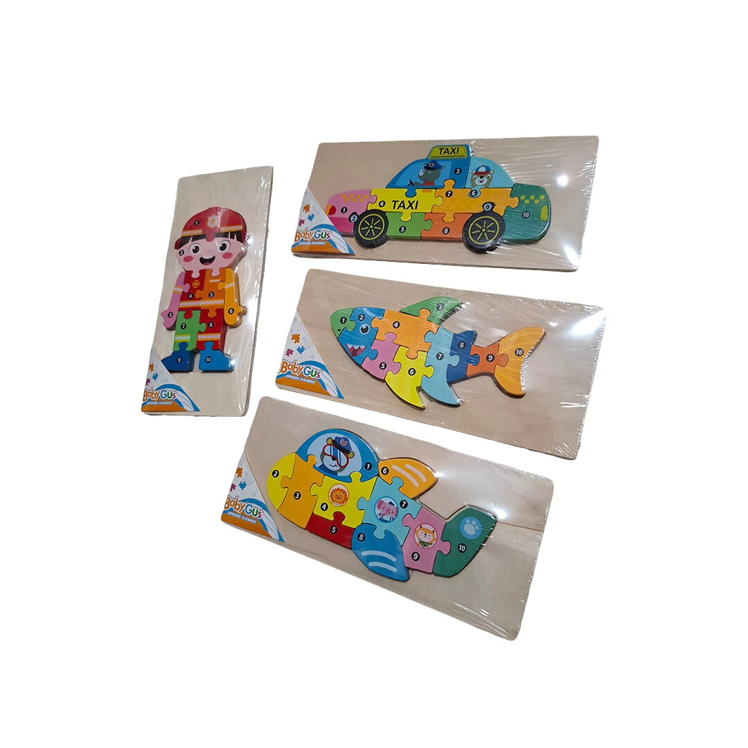 JUEGO DIDACTICO DE ENCASTRE BLOQUES DE MADERA 22x10 CM