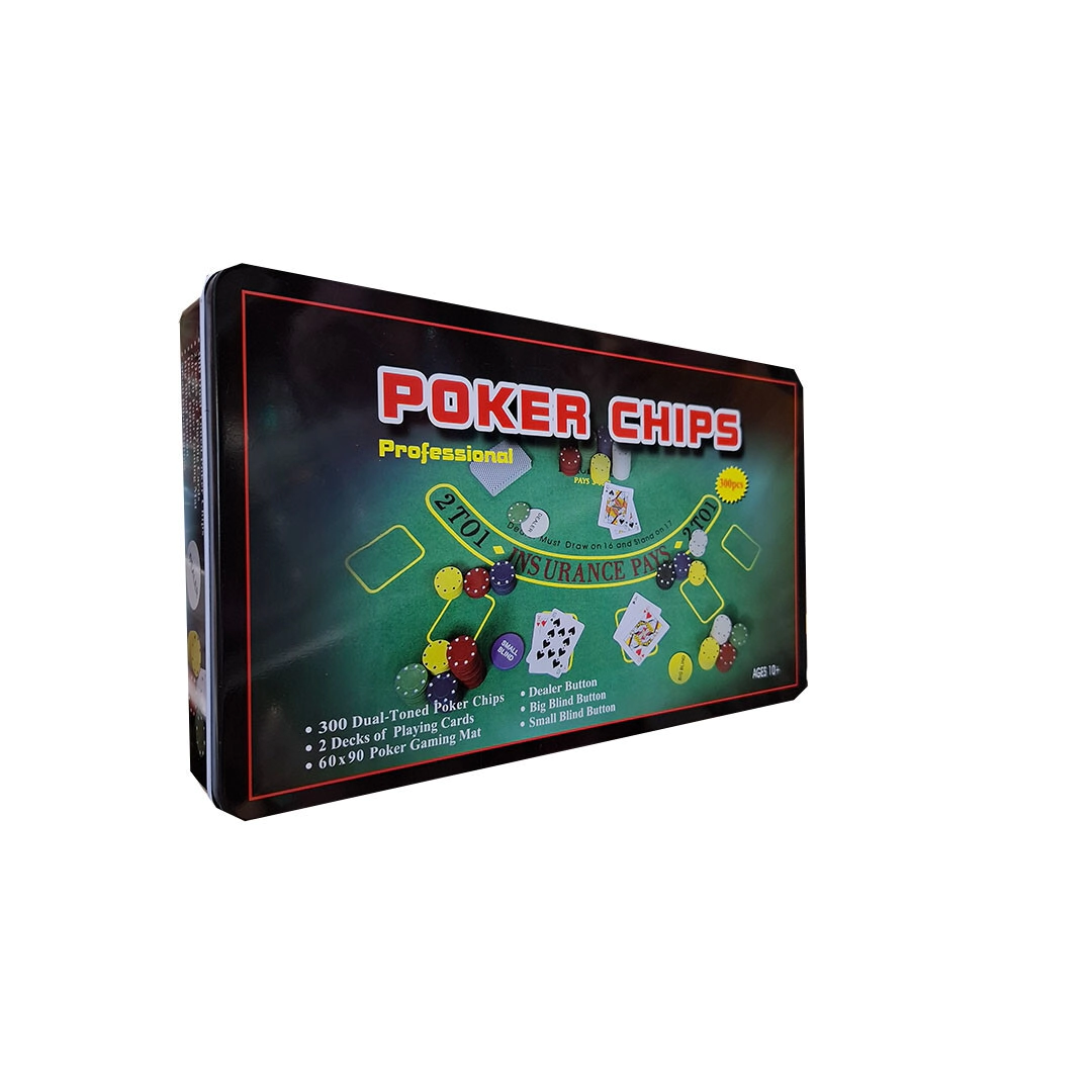 SUPER SET DE CARTAS DE POKER EN LATA 33x19,5x5,5 CM