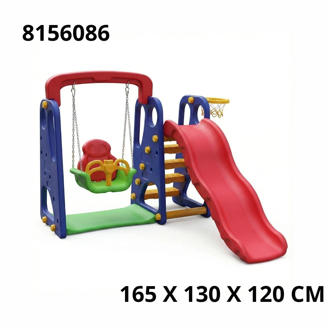SUPER SET DE JUEGOS TOBOGAN Y HAMACA 165x130x120 CM