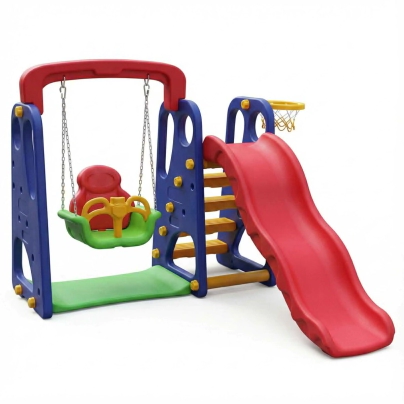 SUPER SET DE JUEGOS TOBOGAN Y HAMACA 165x130x120 CM