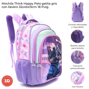 MOCHILA THINK HAPPY PETS SKORA 32x45x15 CM