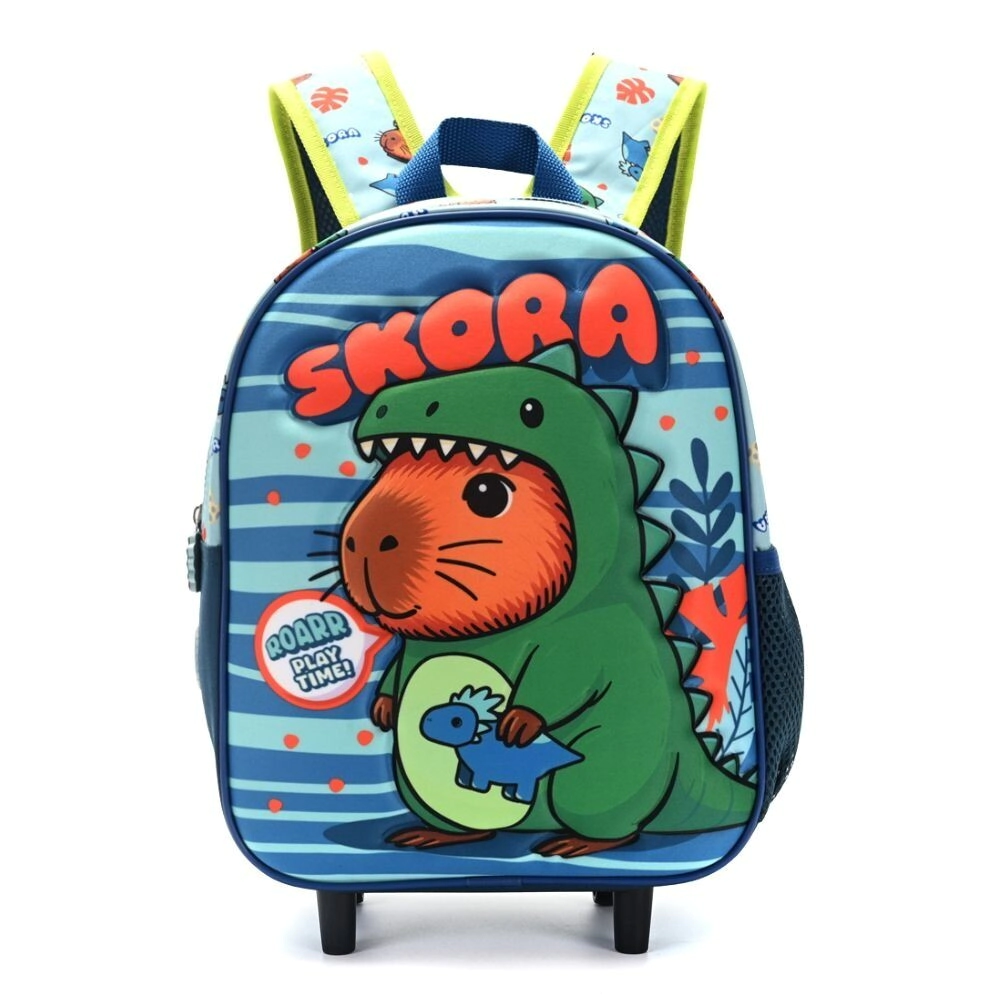 MOCHILA PETIT CARRO TERMOFORMADA CAPIBARA DINO 22x30x10 CM SKORA