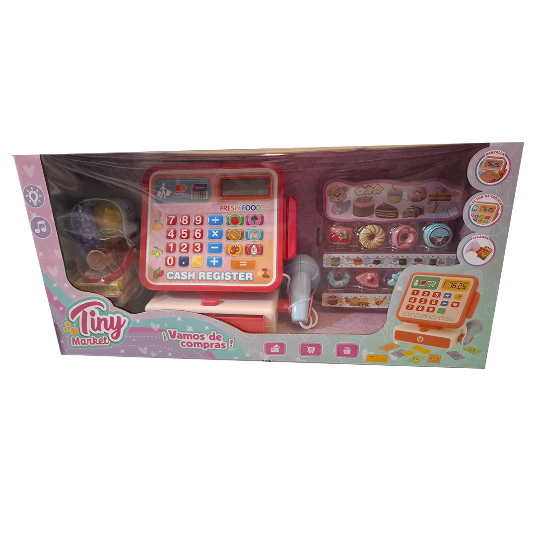 SET CAJA REGISTRADORA TINY CON CALCULADORA 32x21x15 CM