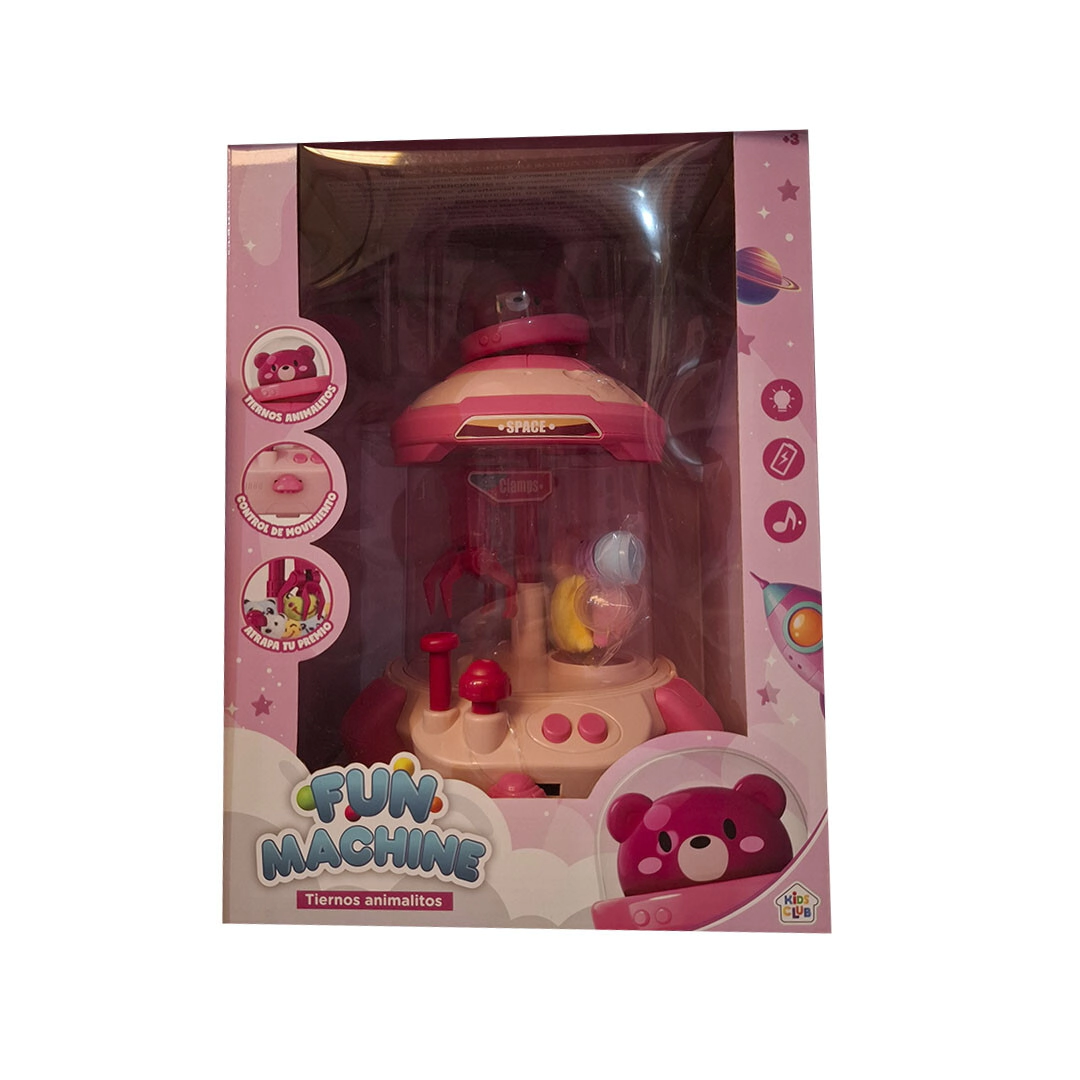 MINI MAQUINA AGARRA PELUCHES DE ANIMALITOS 29x24x21 CM