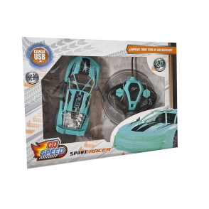 SUPER AUTO DE CARRERA A RADIO CONTROL CARGA USB 46x7x32CM