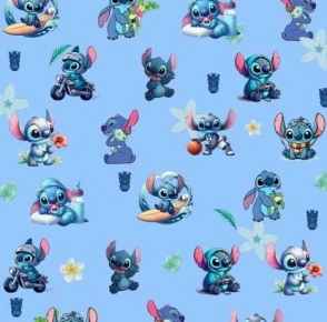 PAPEL PARA FORRAR STITCH AZUL (SOLO X 10 UNIDADES)