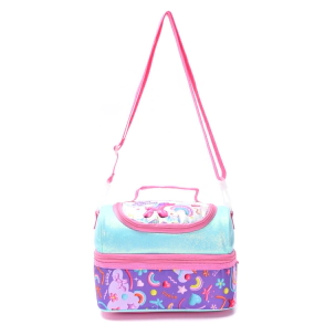 LUNCHERA 2 PISOS CON CORREA THINK HAPPY LETTERING SKORA