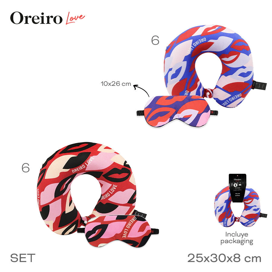 SET DE VIAJE OREIRO ALMOHADA Y MASCARA