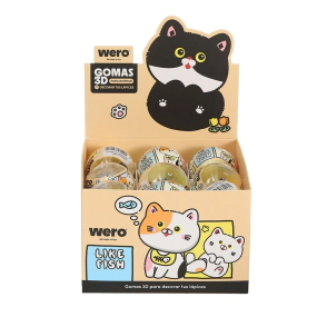 GOMA DE BORRAR Y DECORAR 3D CAT LIKE FISH WERO