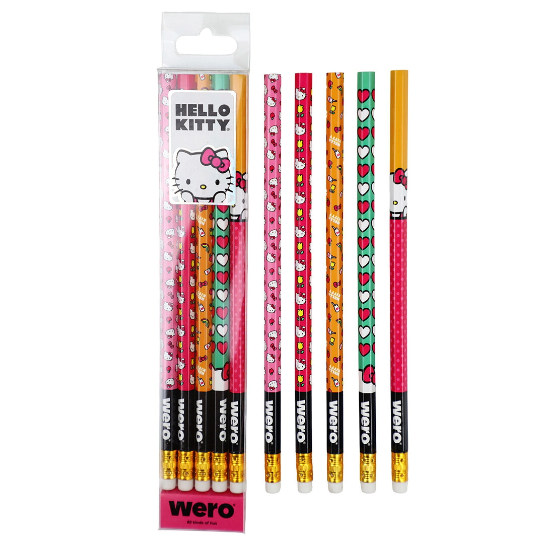 SET LAPIZ CON GOMA HELLO KITTY BLISTER WERO