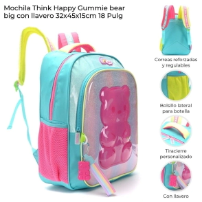 MOCHILA THINK HAPPU GUMMIE BEAR BIG 32x45x15 CM SKORA