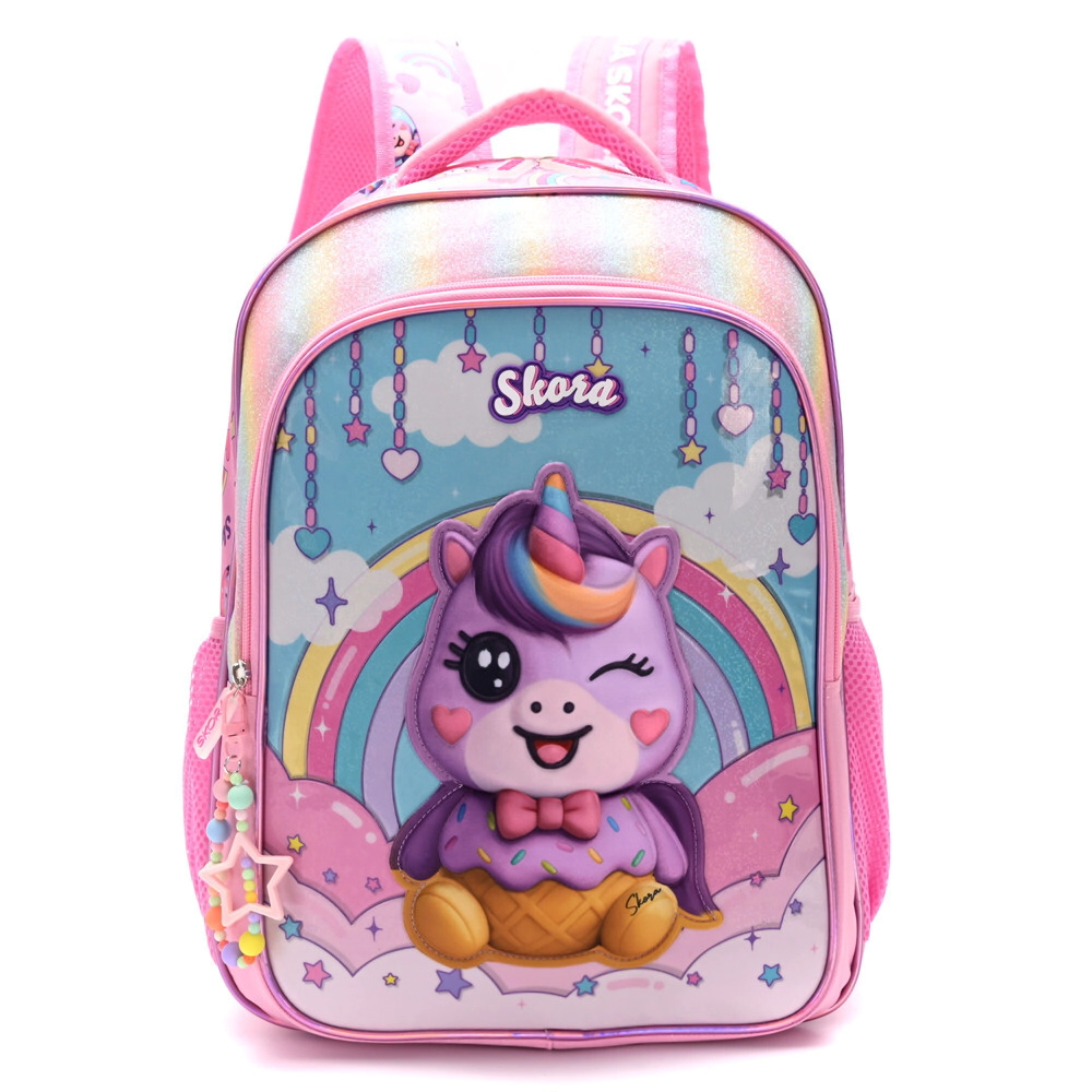 MOCHILA THINK HAPPU TEEN KAWAII UNICORNIO 32x45x15 CM SKORA