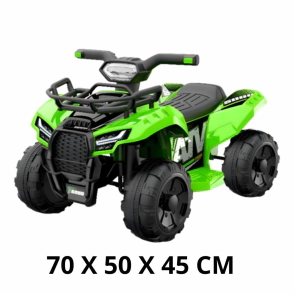 CUATRICICLO A BATERIA CON LUZ, MUSICA Y CONTROL REMOTO 6V4A