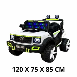 CAMIONETA X-TREME A BATERIA CON LUZ, SONIDO Y CONTROL REMOTO 12V7A 120X75X85CM