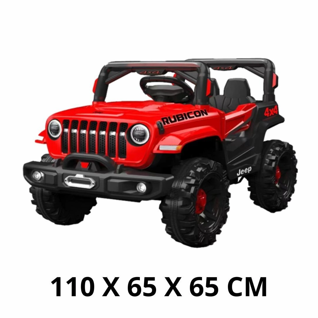 JEEP 4X4 A BATERIA CON LUZ, SONIDO Y CONTROL REMOTO 12V7A 110X65X65CM