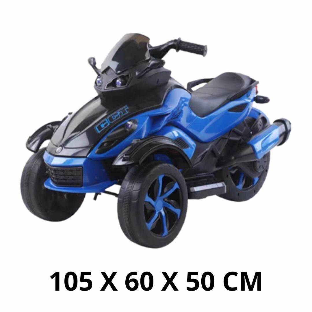 MOTO RALLY A BATERIA CON LUZ, SONIDO Y CONTROL REMOTO 6V4,5A 105X60X50 CM