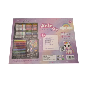 SET DE ARTE UNICORNIO 128 PIEZAS TINY 35x25 CM