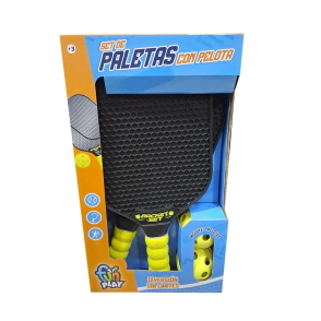 JUEGO SET DE PALETAS Y PELOTAS X2 24X8X42CM