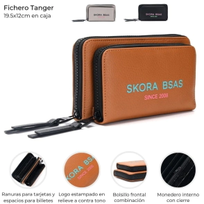 FICHERO TANGER CON BOLSILLO FRONTAL SKORA NEGRO