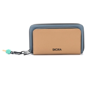 FICHERO LURIL CON BOLSILLO FRONTAL Y LLAVERO SKORA BEIGE