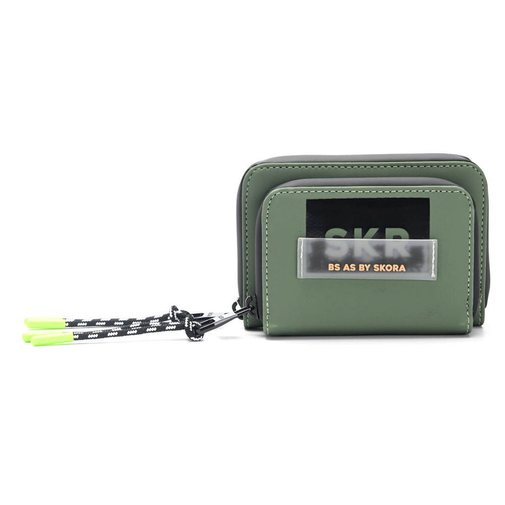 BILLETERA SAFI CON BOLSILLO FRONTAL SKORA VERDE