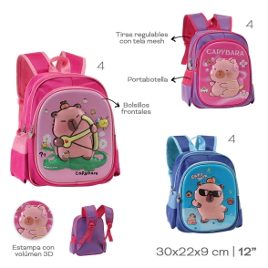 MOCHILA INFANTIL CAPYBARA TRENDY FUCSIA