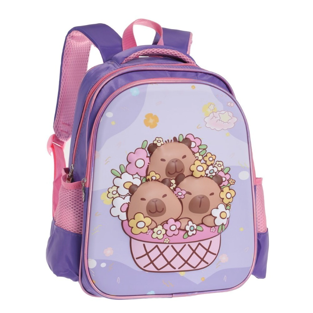 MOCHILA INFANTIL CAPYBARA TRENDY VIOLETA