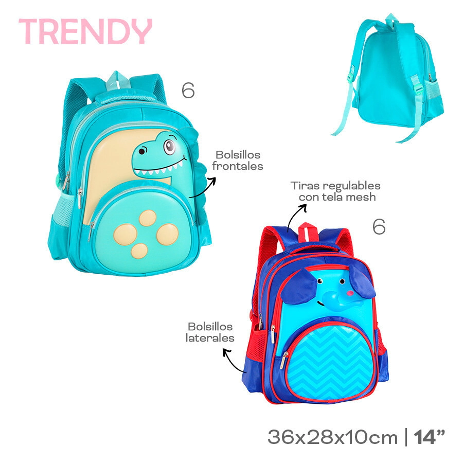 MOCHILA INFANTIL TRENDY VERDE