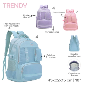 MOCHILA TRENDY ROSA