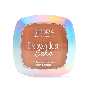 POLVO COMPACTO CON ESPONJA Y ESPEJO SKORA