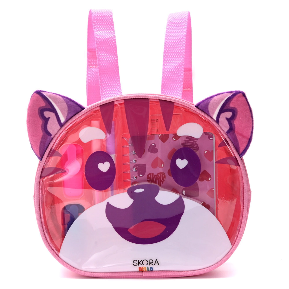 MOCHILA CON SET LIBRERIA INCLUYE CUADERNO SKORA KAWAII