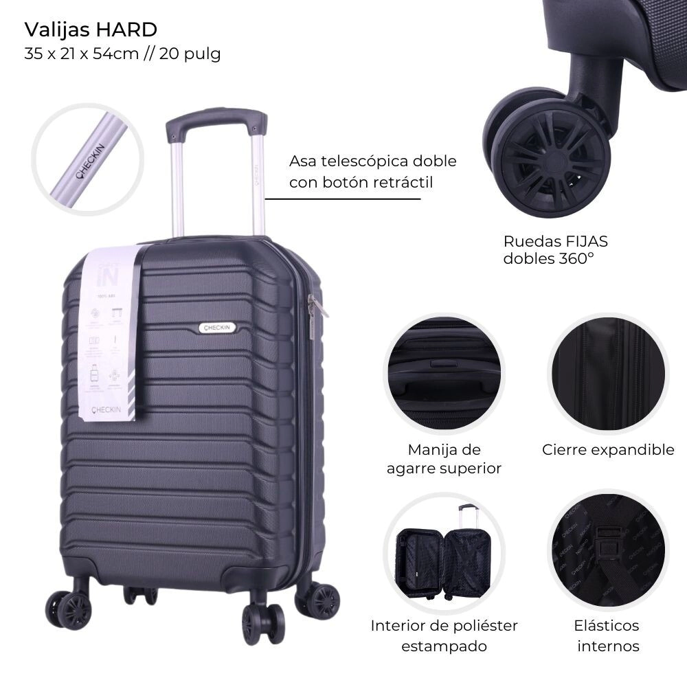 VALIJA CARRY ON HARD CHECK IN 20" EXPANDIBLE
