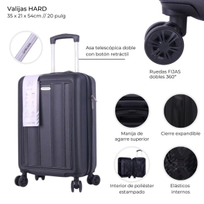 VALIJA CARRY ON HARD CHECK IN 20