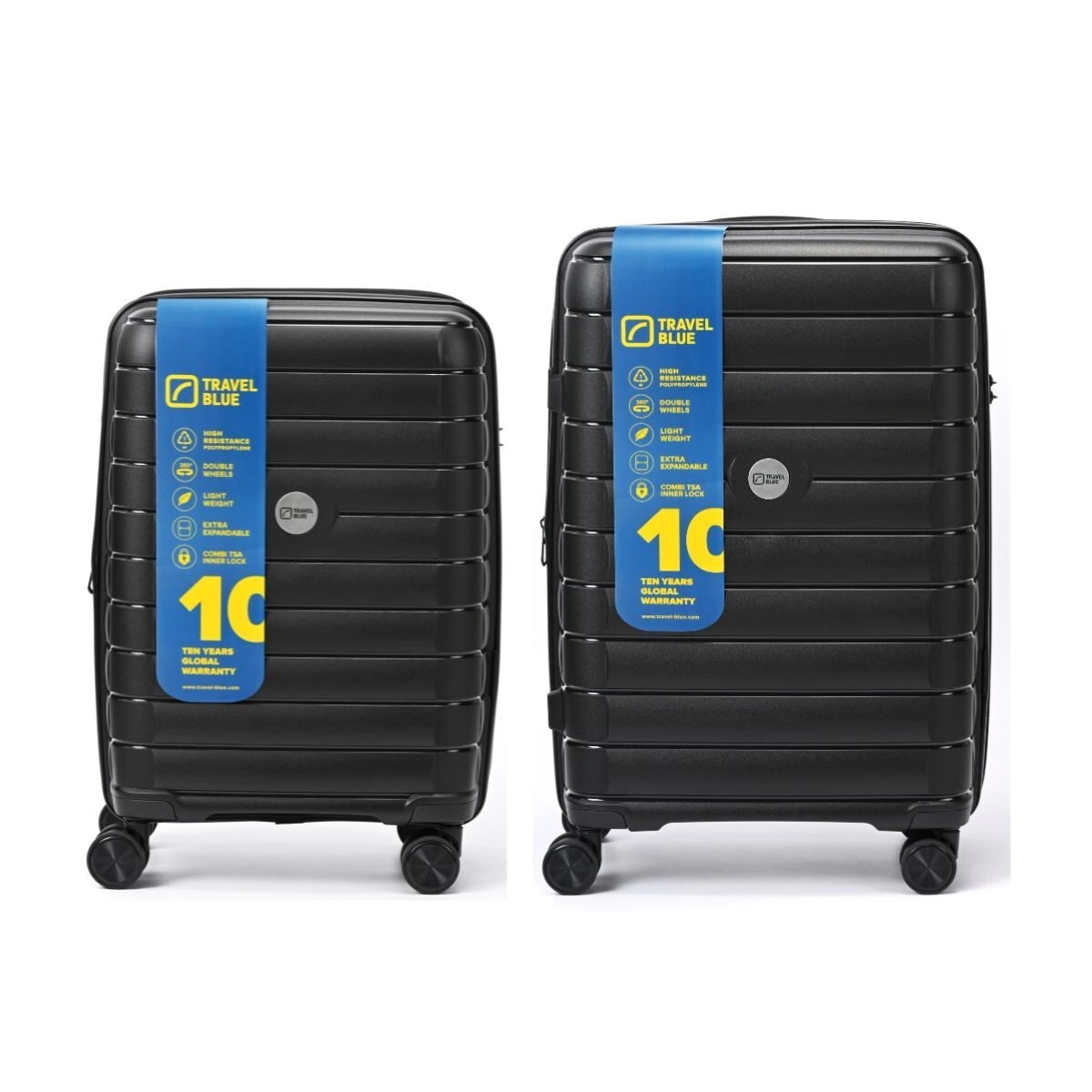 SET VALIJA EVEREST 20" 24" NEGRA TRAVEL BLUE