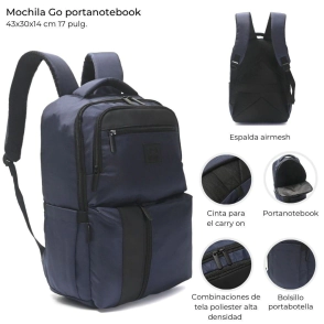 MOCHILA GO PORTANOTEBOK WANDERLUST 17