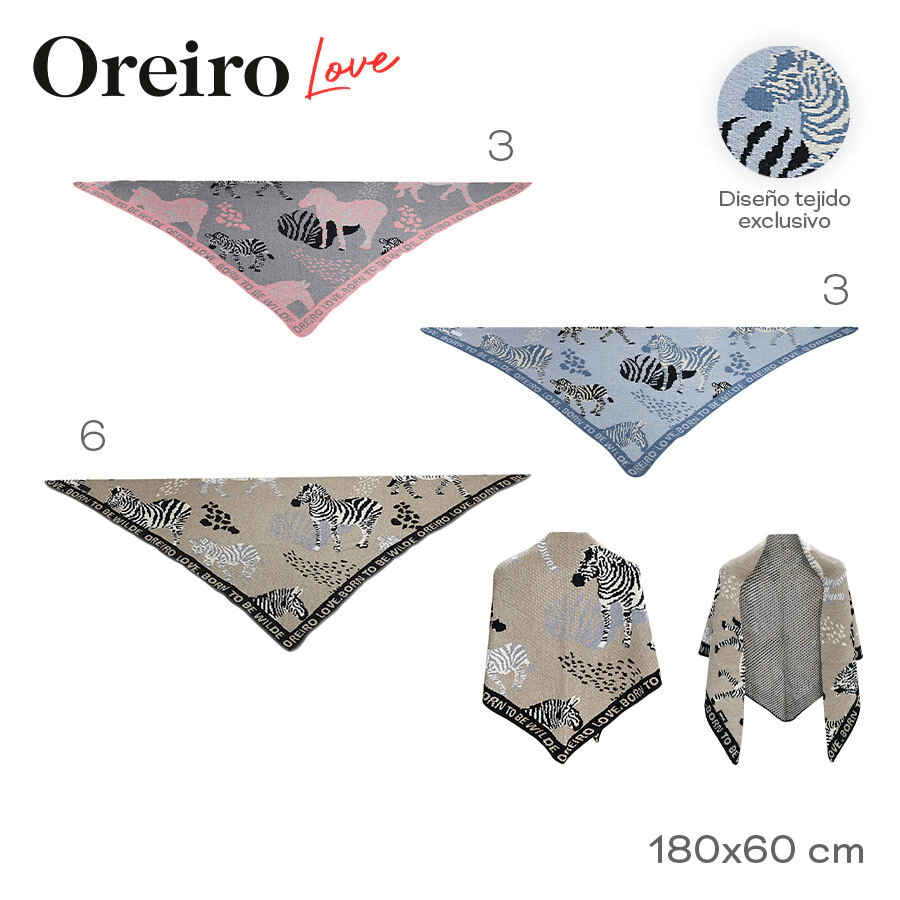 BUFANDA TRIANGULAR OREIRO LOVE