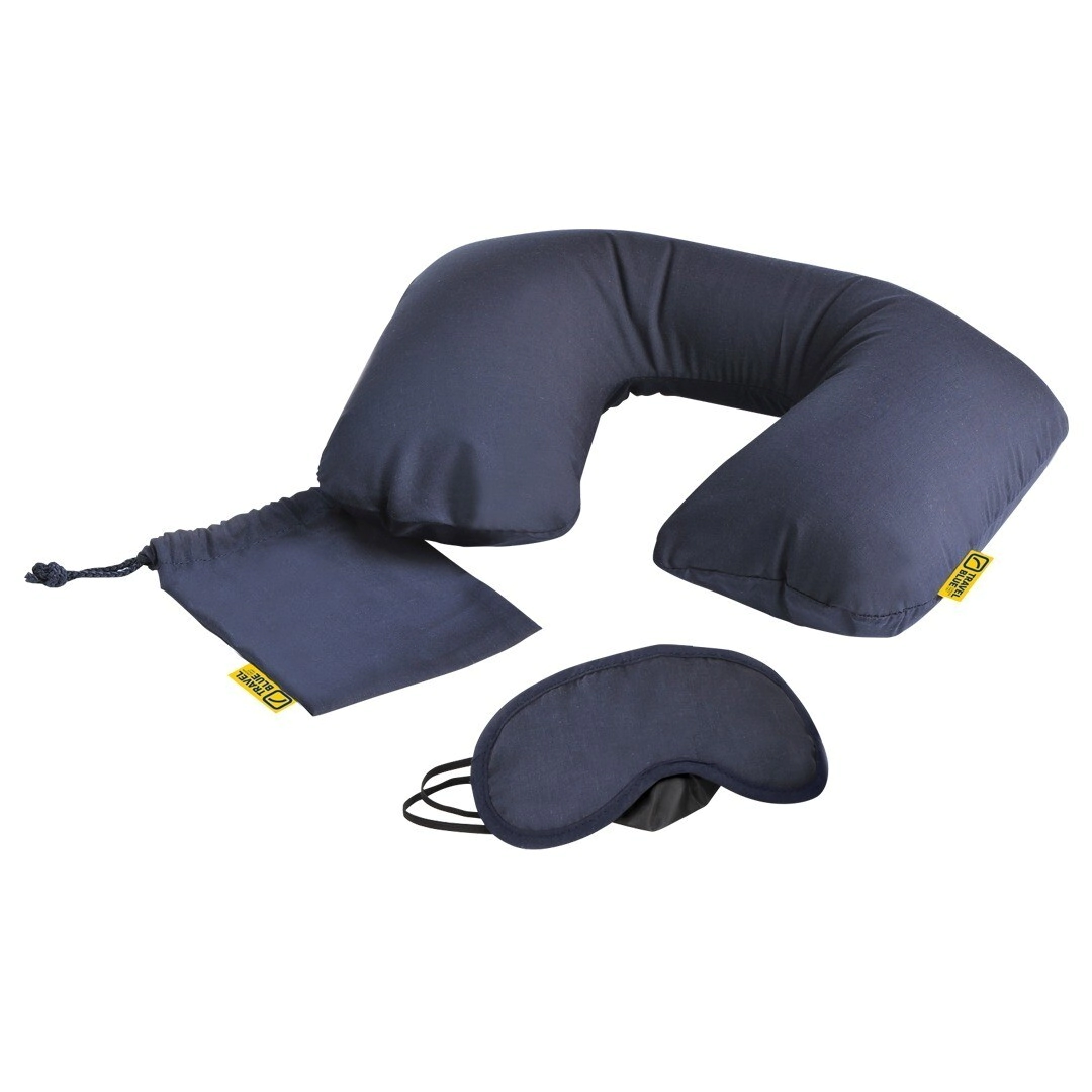 COMFORT SET ALMOHADA + ANTIFAZ TRAVEL BLUE
