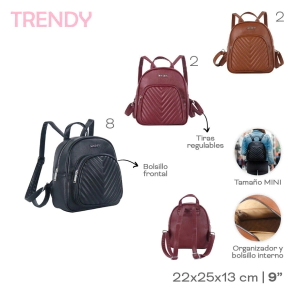 MOCHILA TRENDY BORDO