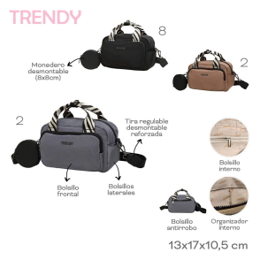 MORRAL CON MONEDERO TRENDY CAMEL