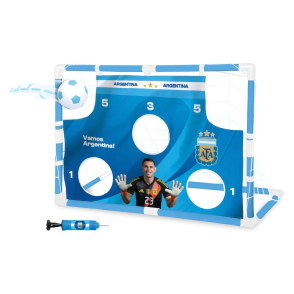 SET JUEGO DE FUTBOL PUNTERIA CON PELOTA  AFA OFICIAL SELECCION ARGENTINA 88x61x47CM