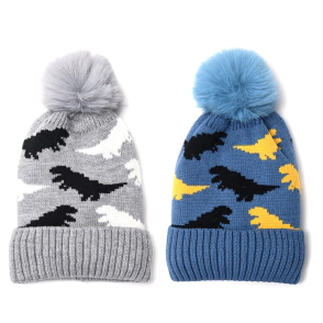 GORRO INFANTIL TEJIDO DINOSAURIOS SKORA