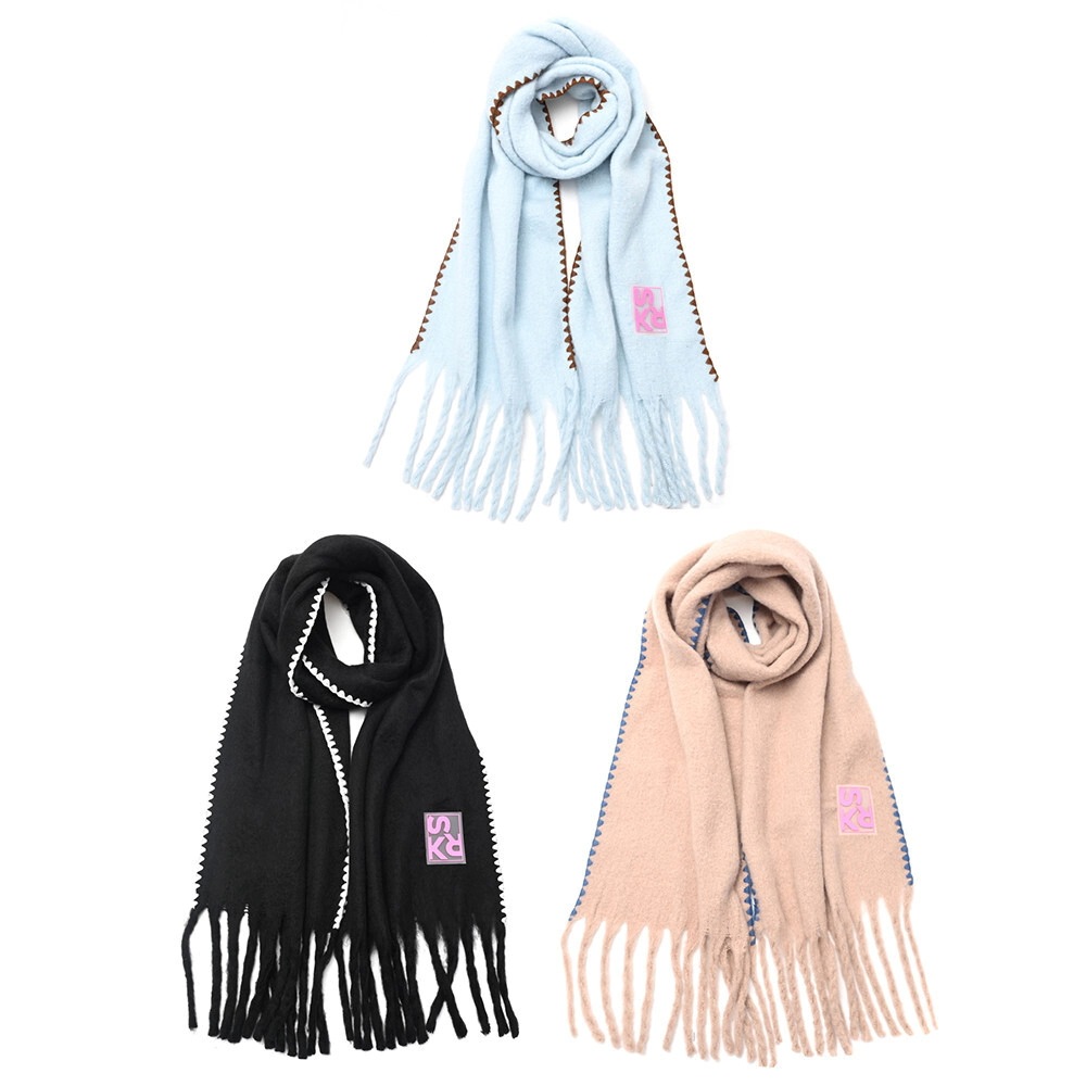 RUANA MUJER LISA CON FLECOS 210x38CM SKORA