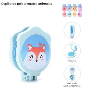 CEPILLO DE PELO PLEGABLE ANIMALES SKORA