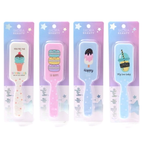 CEPILLO DE PELO RECTANGULAR CON DIBUJOS SKORA