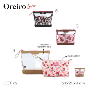 PORTACOSMETICO OREIRO LOVE NEGRO