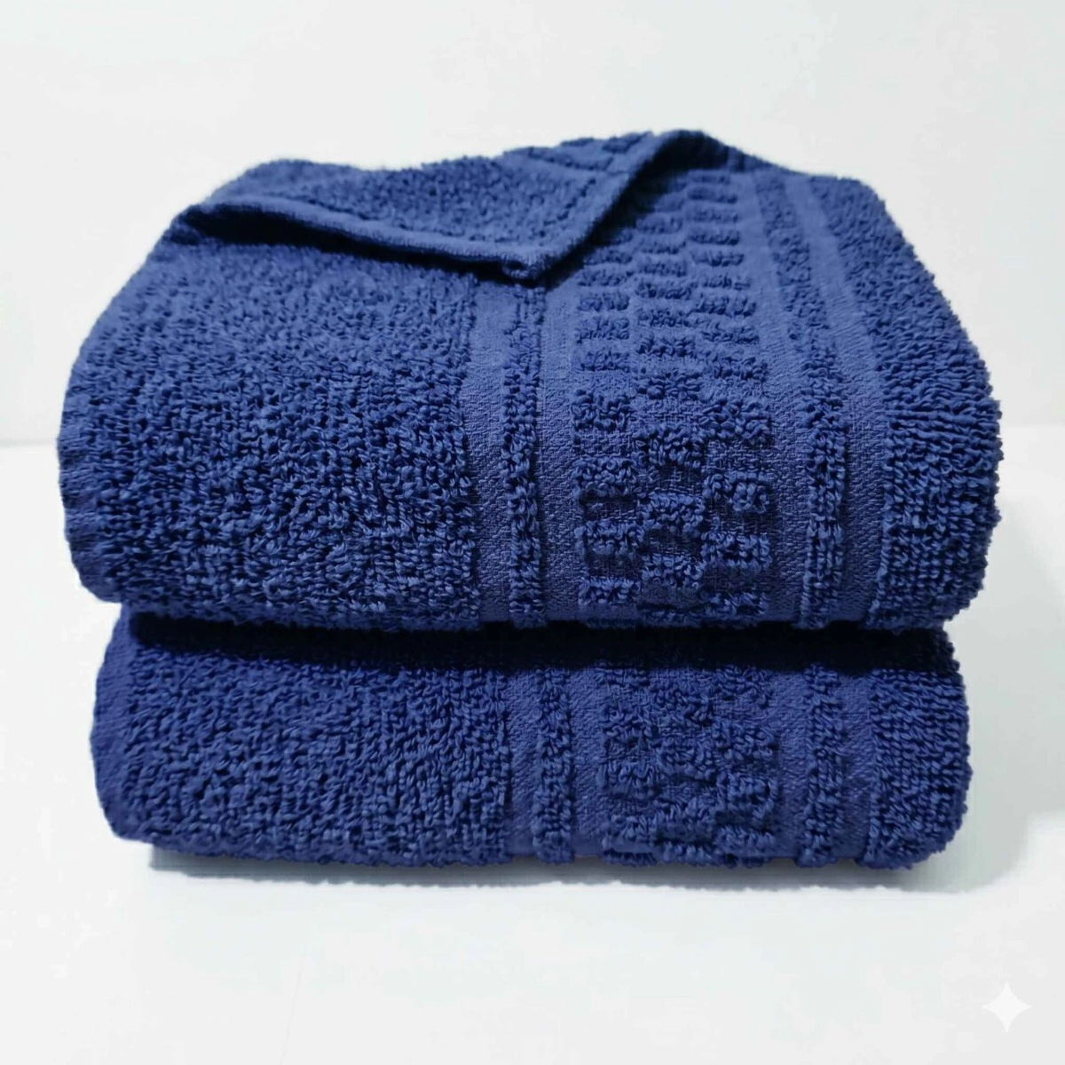 TOALLA 400 GR CUADR AZUL ALCOYANA