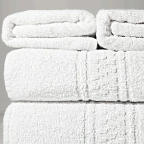 SET TOALLA Y TOALLON 400 GR CUAD BLANCO ALCOYANA