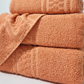 SET TOALLA Y TOALLON 400 GR CUAD CORAL ALCOYANA